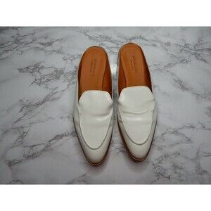 Everlane Womens The Modern Loafer Mule White Sz 10.5